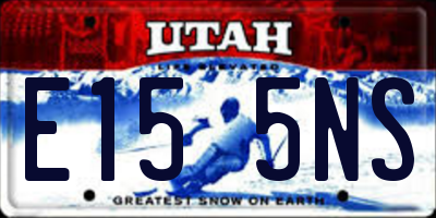 UT license plate E155NS