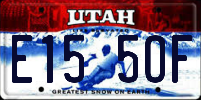 UT license plate E155OF