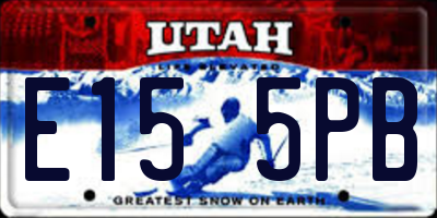 UT license plate E155PB