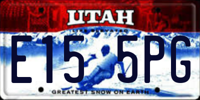 UT license plate E155PG