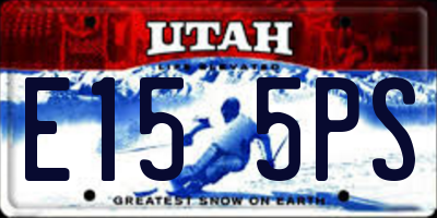 UT license plate E155PS
