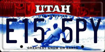 UT license plate E155PY
