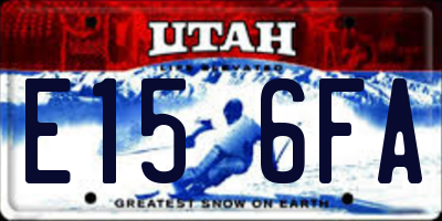 UT license plate E156FA