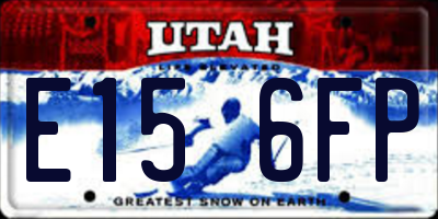 UT license plate E156FP