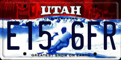 UT license plate E156FR