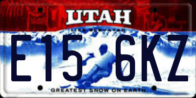 UT license plate E156KZ