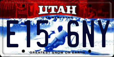 UT license plate E156NY