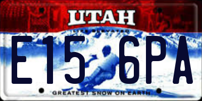 UT license plate E156PA