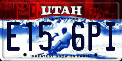 UT license plate E156PI