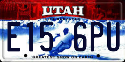 UT license plate E156PU