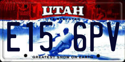 UT license plate E156PV
