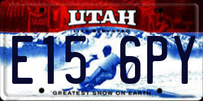 UT license plate E156PY
