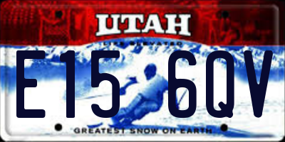 UT license plate E156QV