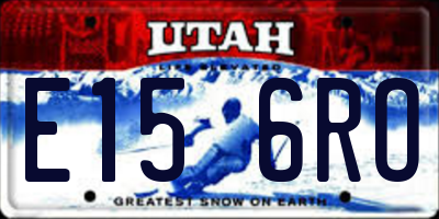 UT license plate E156RO