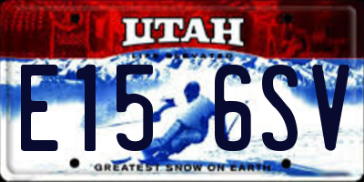 UT license plate E156SV