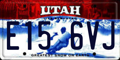 UT license plate E156VJ