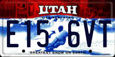 UT license plate E156VT