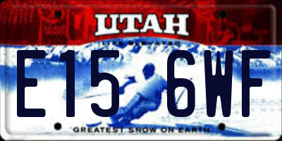 UT license plate E156WF