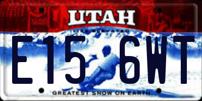 UT license plate E156WT