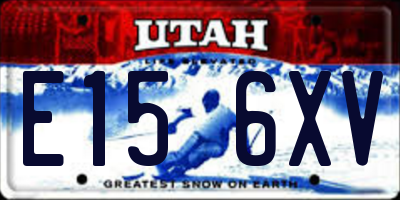 UT license plate E156XV