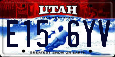 UT license plate E156YV