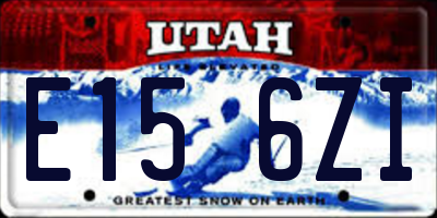 UT license plate E156ZI