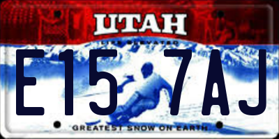 UT license plate E157AJ