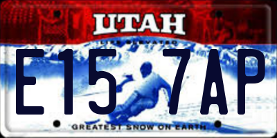 UT license plate E157AP