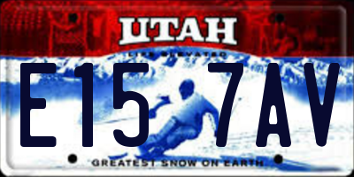 UT license plate E157AV