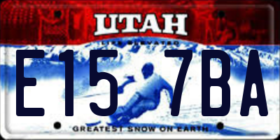 UT license plate E157BA