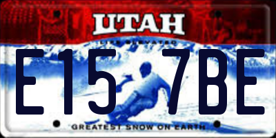UT license plate E157BE