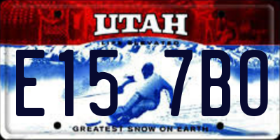 UT license plate E157BO
