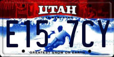 UT license plate E157CY