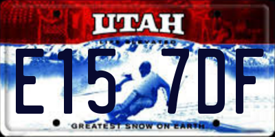 UT license plate E157DF