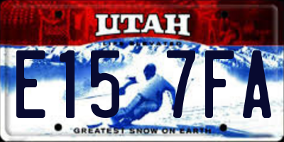 UT license plate E157FA