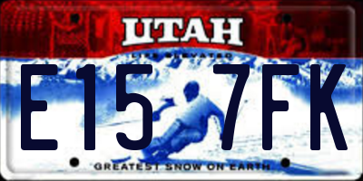 UT license plate E157FK