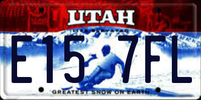 UT license plate E157FL