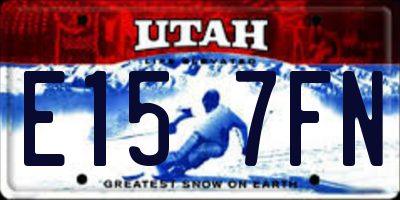 UT license plate E157FN