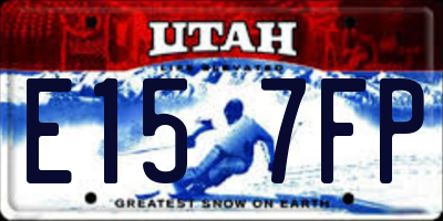 UT license plate E157FP