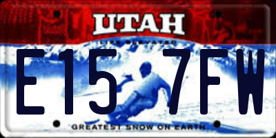 UT license plate E157FW