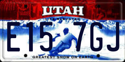 UT license plate E157GJ
