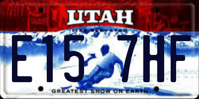 UT license plate E157HF