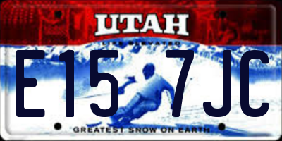 UT license plate E157JC
