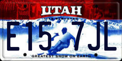 UT license plate E157JL