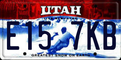 UT license plate E157KB