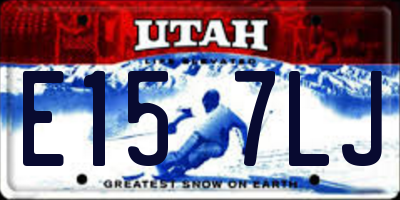 UT license plate E157LJ