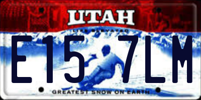 UT license plate E157LM
