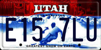 UT license plate E157LU