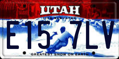UT license plate E157LV