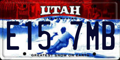 UT license plate E157MB